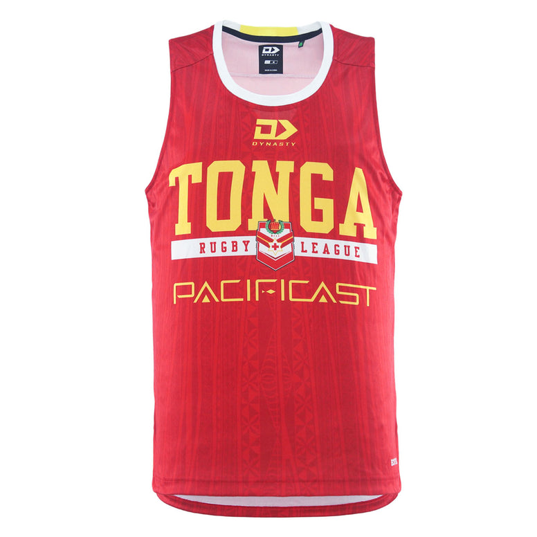 2025 Tonga Mens Training Singlet - Red