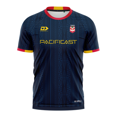 2025 Tonga Rugby League Mens Players Warm up Tee - Navy