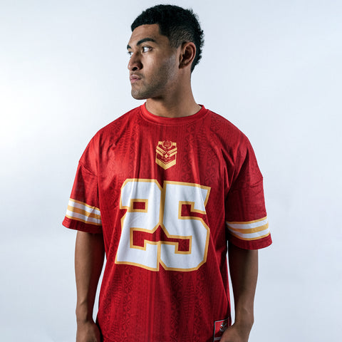2025 Tonga Mens Oversized Tee - Red