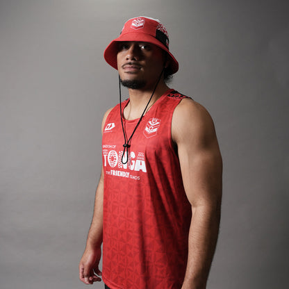 Tonga Rugby League Adults Training Singlet - Red