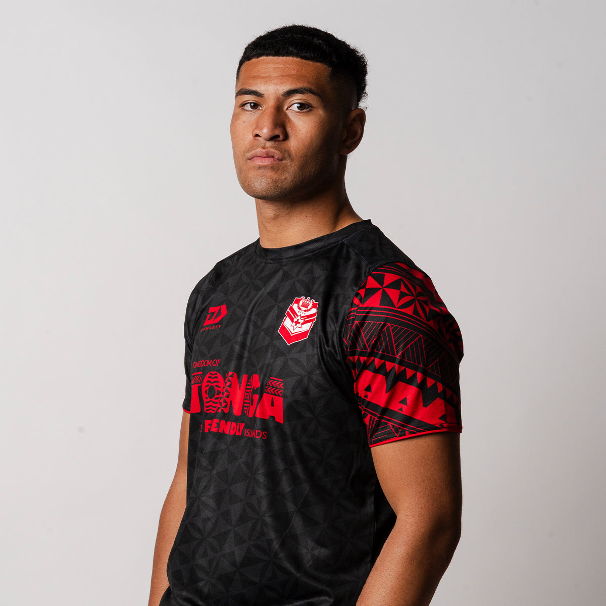 Tonga Rugby League Adults Training Tee - Black